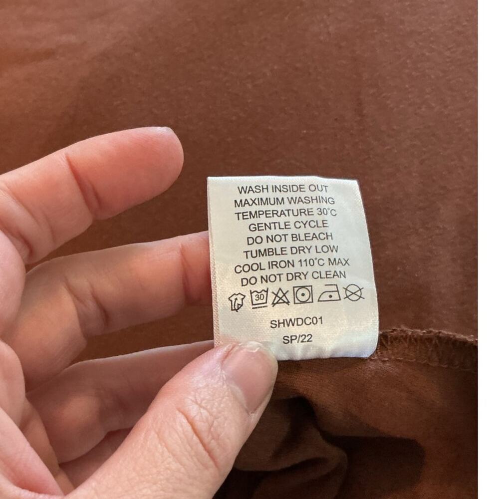 Quince Women Jersey Skater Dress Sz Small Mousse Brown Tencel Lyocel Fall Casual - Picture 6 of 6